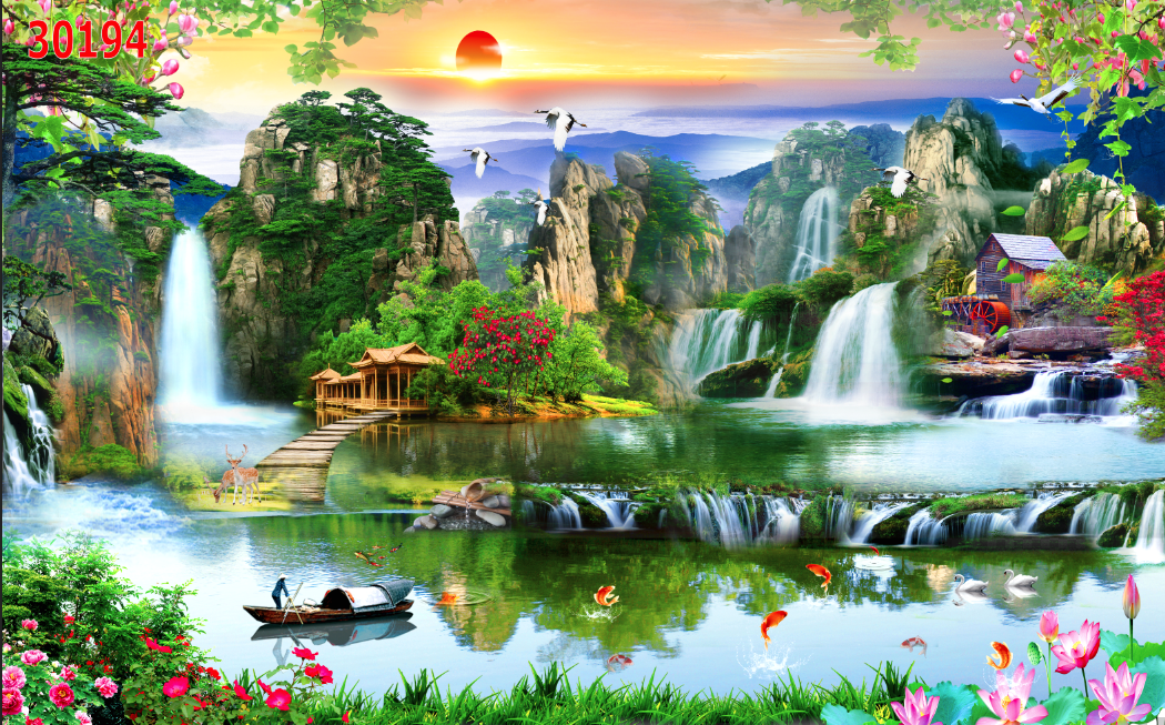 mau-tranh-canvas-son-thuy-huu-tinh-30194